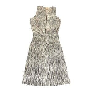 Michael Kors Sz Medium Two Piece Skirt Set White Black Snakeskin Zipper
